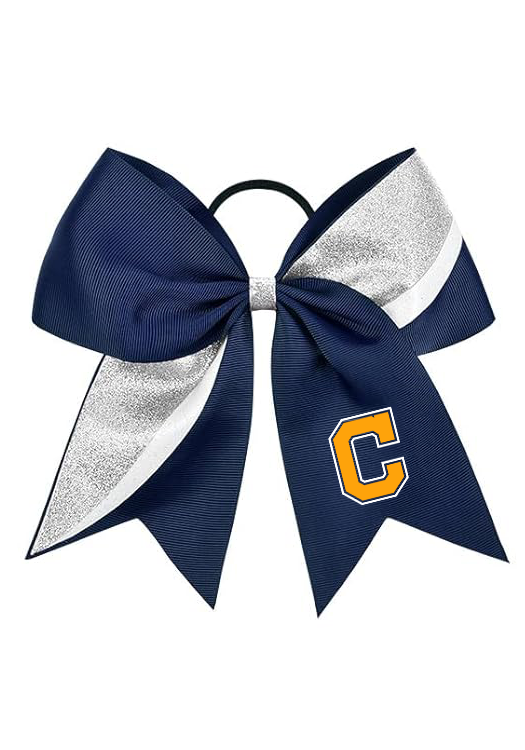 GLITTER CHEER BOW - NAVY