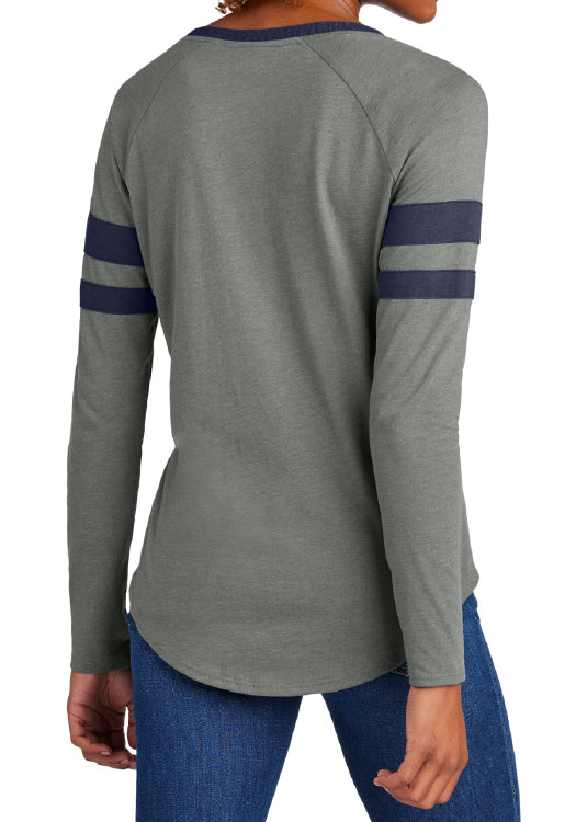 LADIES V NECK LONG SLEEVE