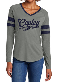 LADIES V NECK LONG SLEEVE